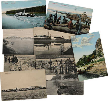 Лот из 9 открыток «Виды Волги»